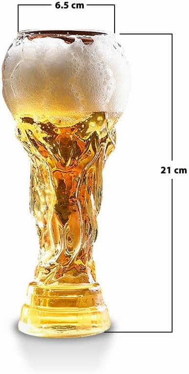 WXStar Football Pint Glass, Novelty World Cup Beer Mug, Creative Pint Mug, Funny Beer Glasses, Soccer Beer Glasses, Gift for Men
