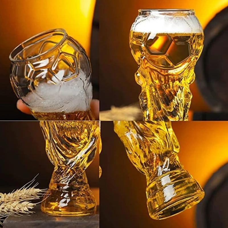 WXStar Football Pint Glass, Novelty World Cup Beer Mug, Creative Pint Mug, Funny Beer Glasses, Soccer Beer Glasses, Gift for Men