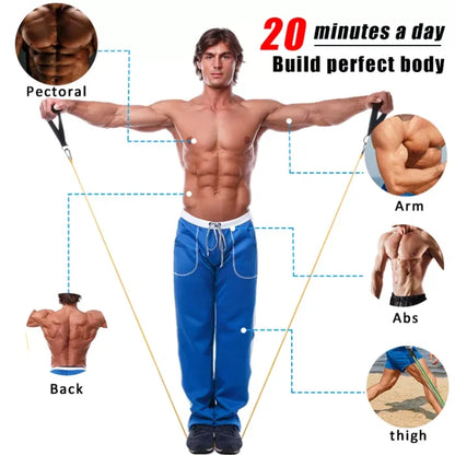 Resistance Bands Workout Exercise Crossfit Fitness Yoga Training Tubes