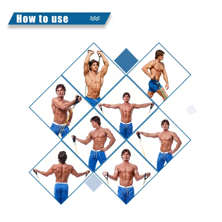 Resistance Bands Workout Exercise Crossfit Fitness Yoga Training Tubes